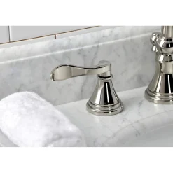 Outlet KS298XDFL-P NuFrench Widespread Bathroom Faucet with Brass Pop-Up 8