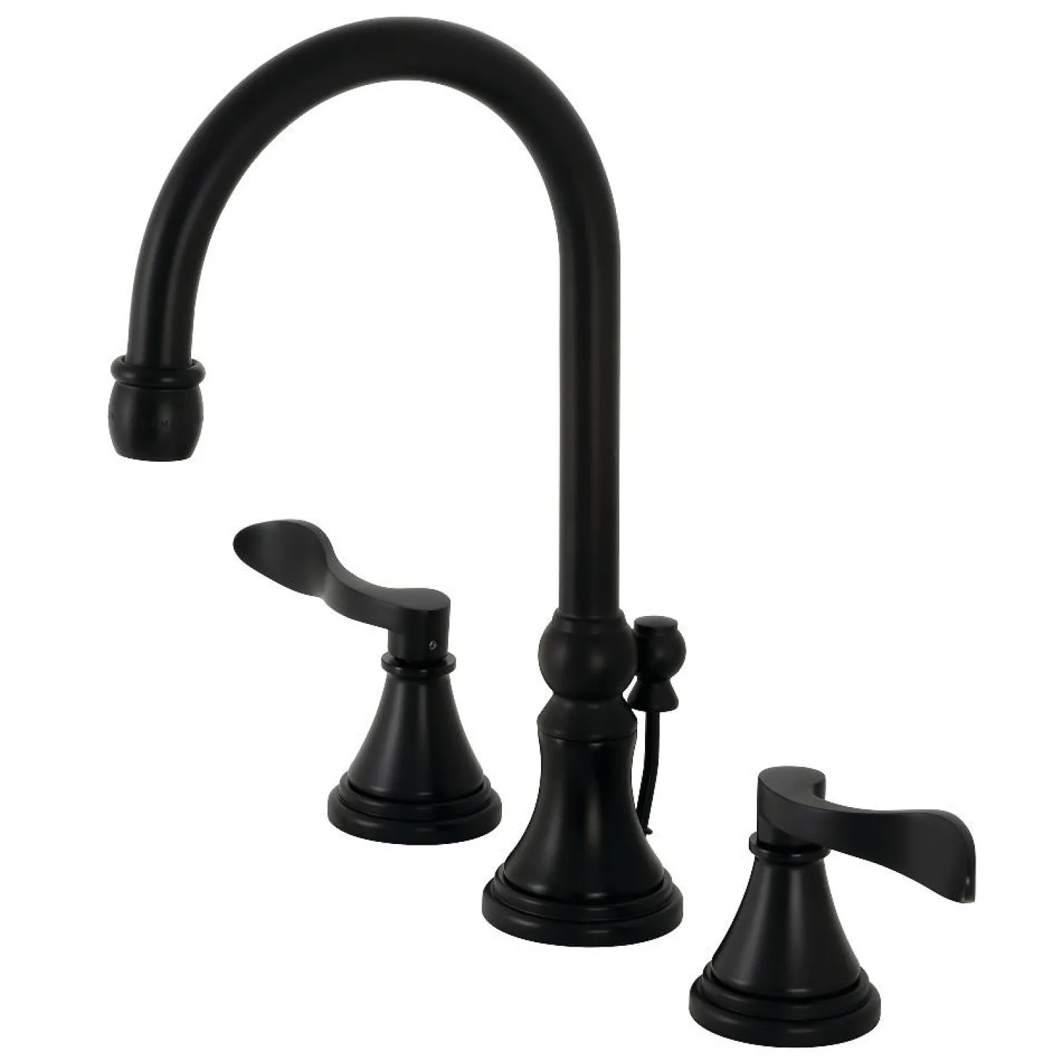 Outlet KS298XDFL-P NuFrench Widespread Bathroom Faucet with Brass Pop-Up 8" Widespread