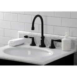 Outlet KS298XDFL-P NuFrench Widespread Bathroom Faucet with Brass Pop-Up 8