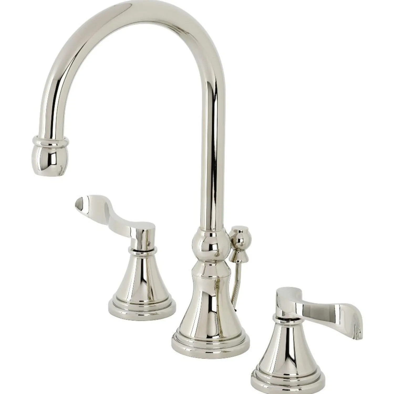 Outlet KS298XDFL-P NuFrench Widespread Bathroom Faucet with Brass Pop-Up 8" Widespread
