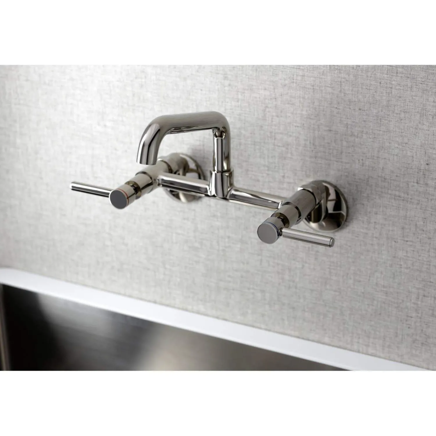New KS823X-P Concord Two-Handle Wall-Mount Kitchen Faucet Wall Mounted Kitchen Faucets