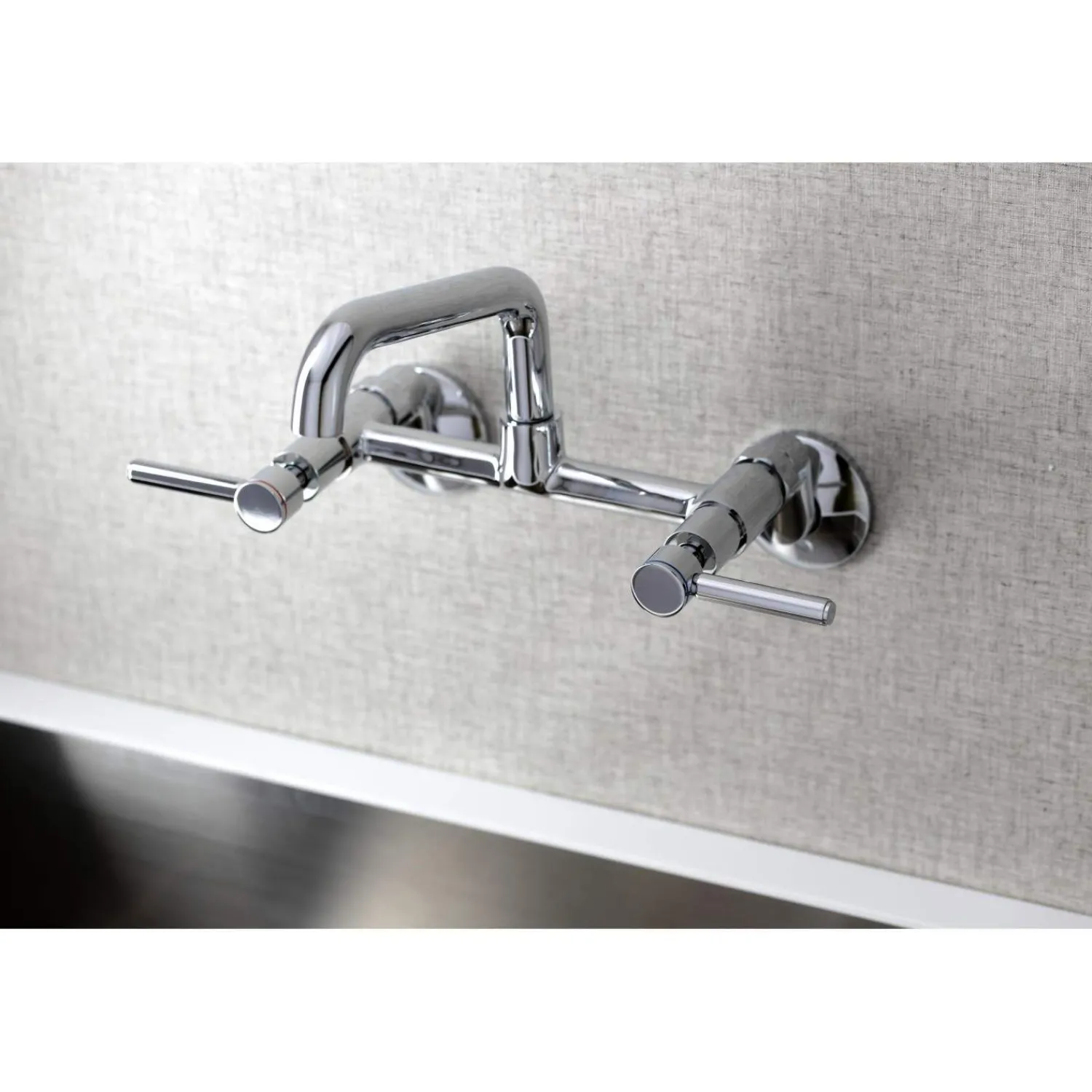 New KS823X-P Concord Two-Handle Wall-Mount Kitchen Faucet Wall Mounted Kitchen Faucets