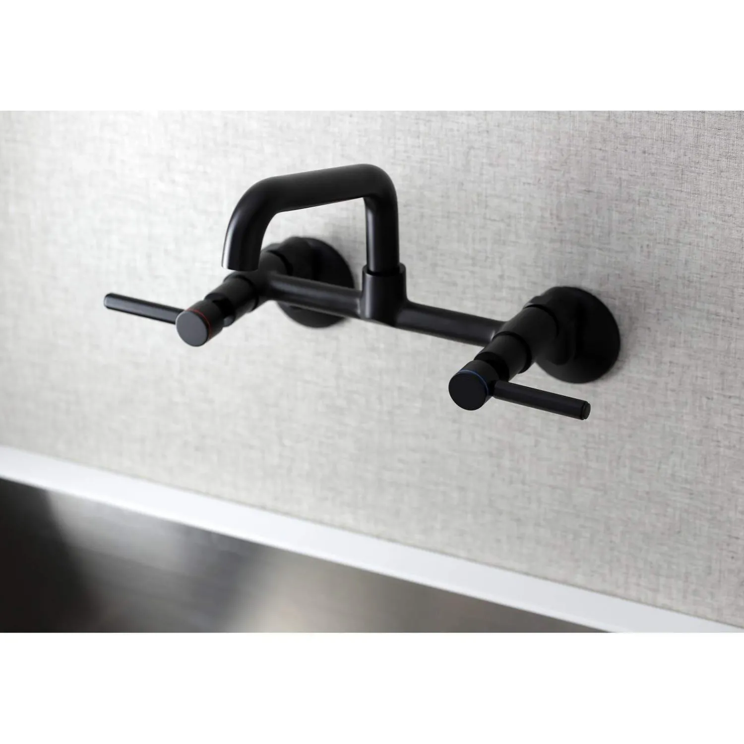 New KS823X-P Concord Two-Handle Wall-Mount Kitchen Faucet Wall Mounted Kitchen Faucets