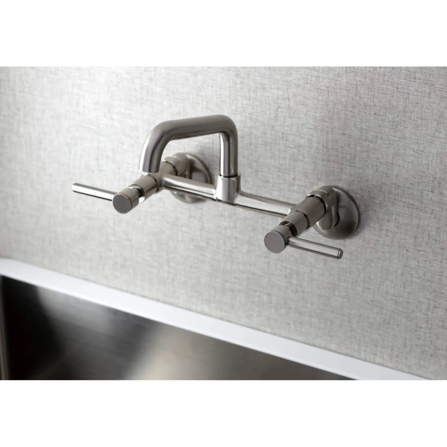 New KS823X-P Concord Two-Handle Wall-Mount Kitchen Faucet Wall Mounted Kitchen Faucets