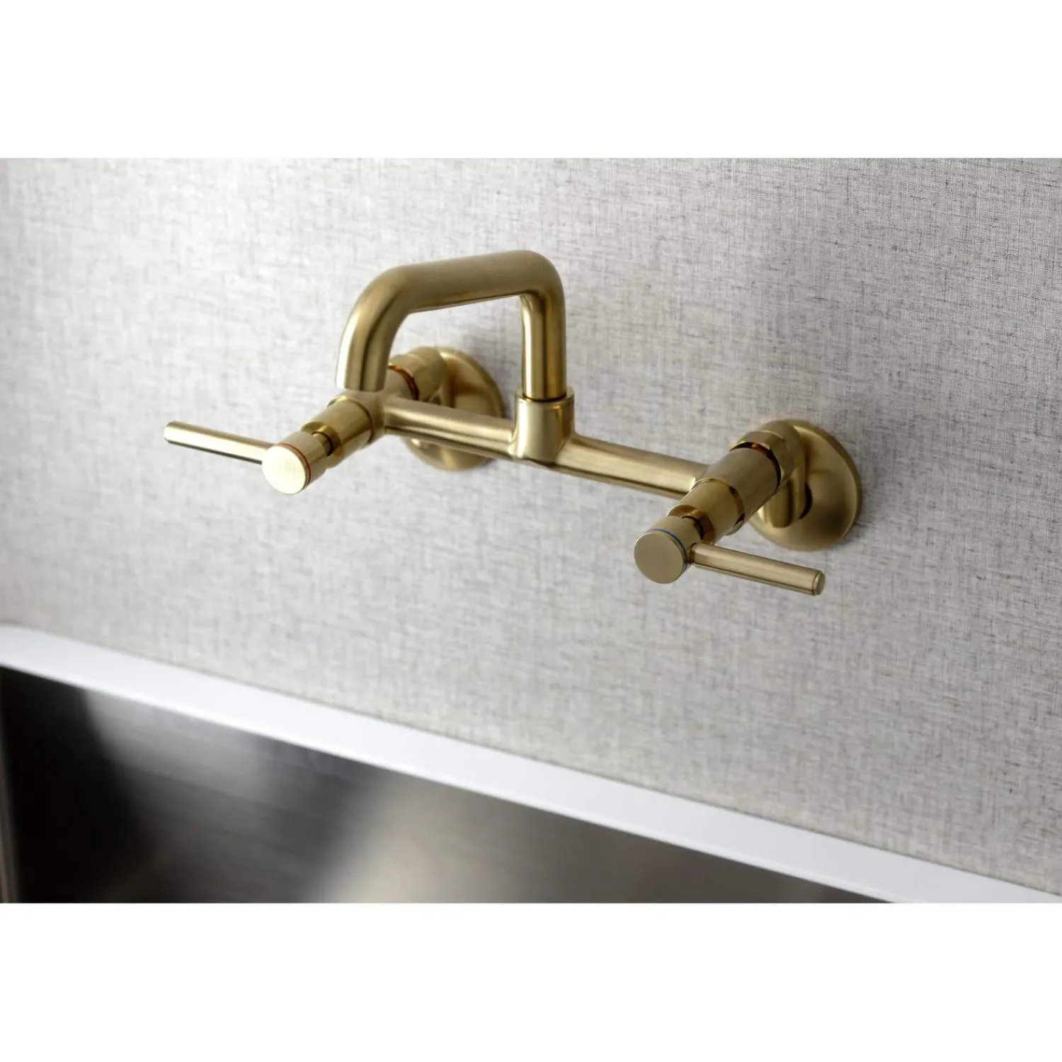 New KS823X-P Concord Two-Handle Wall-Mount Kitchen Faucet Wall Mounted Kitchen Faucets