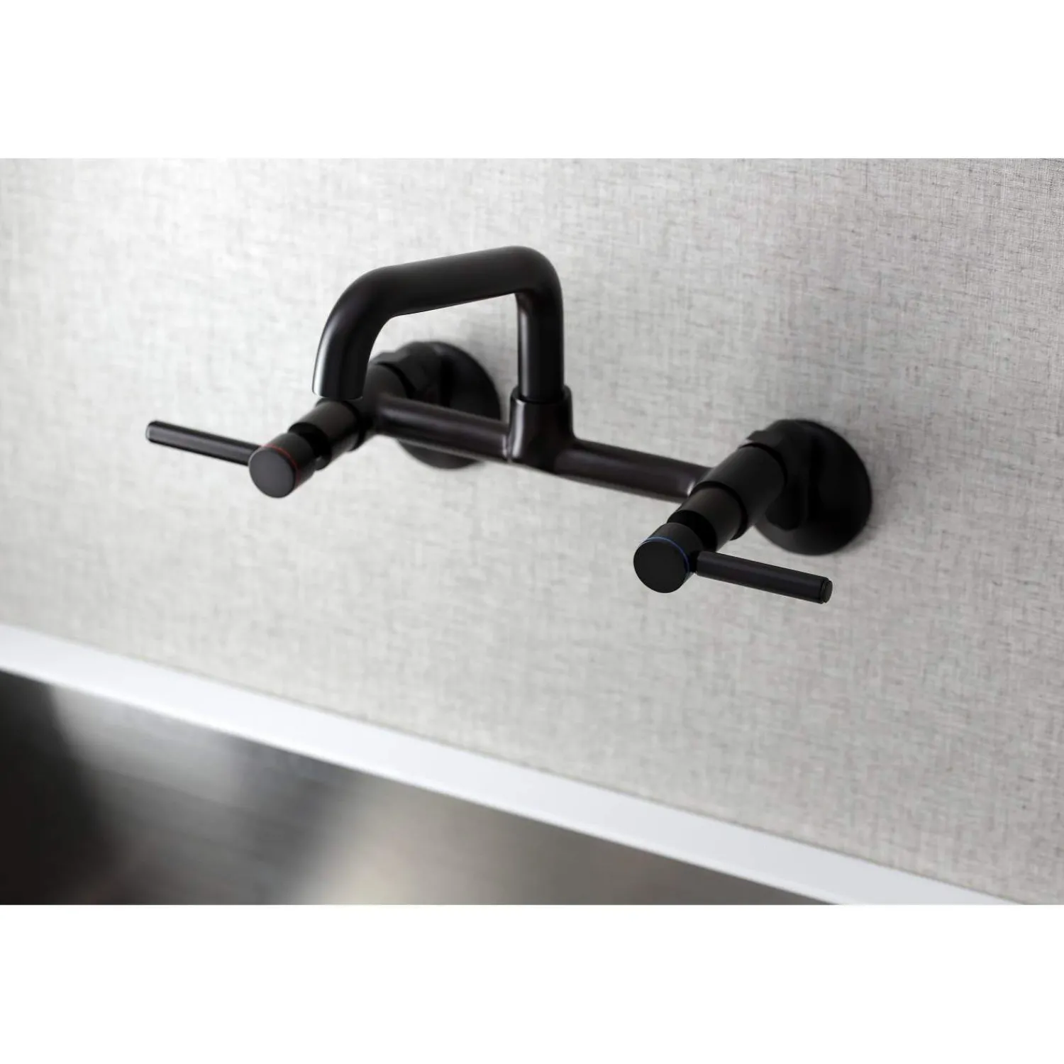 New KS823X-P Concord Two-Handle Wall-Mount Kitchen Faucet Wall Mounted Kitchen Faucets