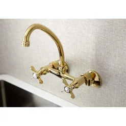 Outlet KS114X-P Essex Two Handle Wall Mount Kitchen Faucet Wall Mounted Kitchen Faucets
