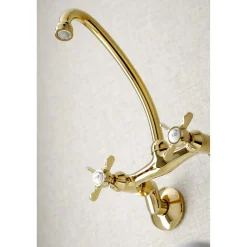 Outlet KS114X-P Essex Two Handle Wall Mount Kitchen Faucet Wall Mounted Kitchen Faucets