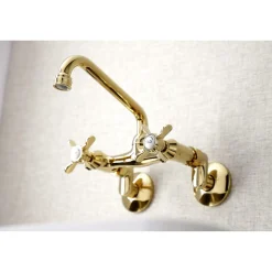Outlet KS113X-P Essex Two Handle Wall Mount Kitchen Faucet Wall Mounted Kitchen Faucets