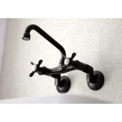 Outlet KS113X-P Essex Two Handle Wall Mount Kitchen Faucet Wall Mounted Kitchen Faucets