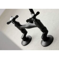 Outlet KS113X-P Essex Two Handle Wall Mount Kitchen Faucet Wall Mounted Kitchen Faucets
