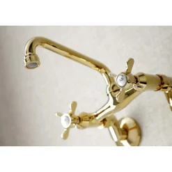 Outlet KS113X-P Essex Two Handle Wall Mount Kitchen Faucet Wall Mounted Kitchen Faucets