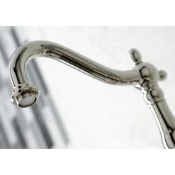 Discount KS126XPKLBS-P Duchess Wall Mount Bridge Kitchen Faucet with Brass Sprayer Wall Mounted Kitchen Faucets