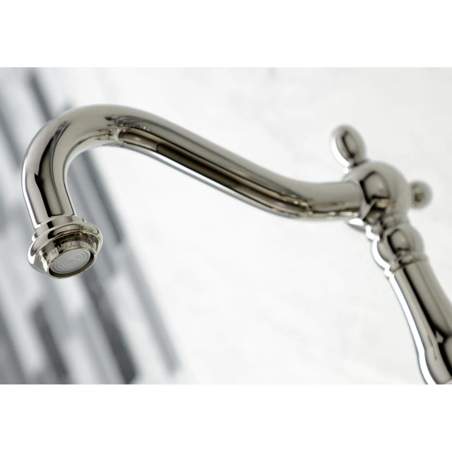 Discount KS126XPKLBS-P Duchess Wall Mount Bridge Kitchen Faucet with Brass Sprayer Wall Mounted Kitchen Faucets