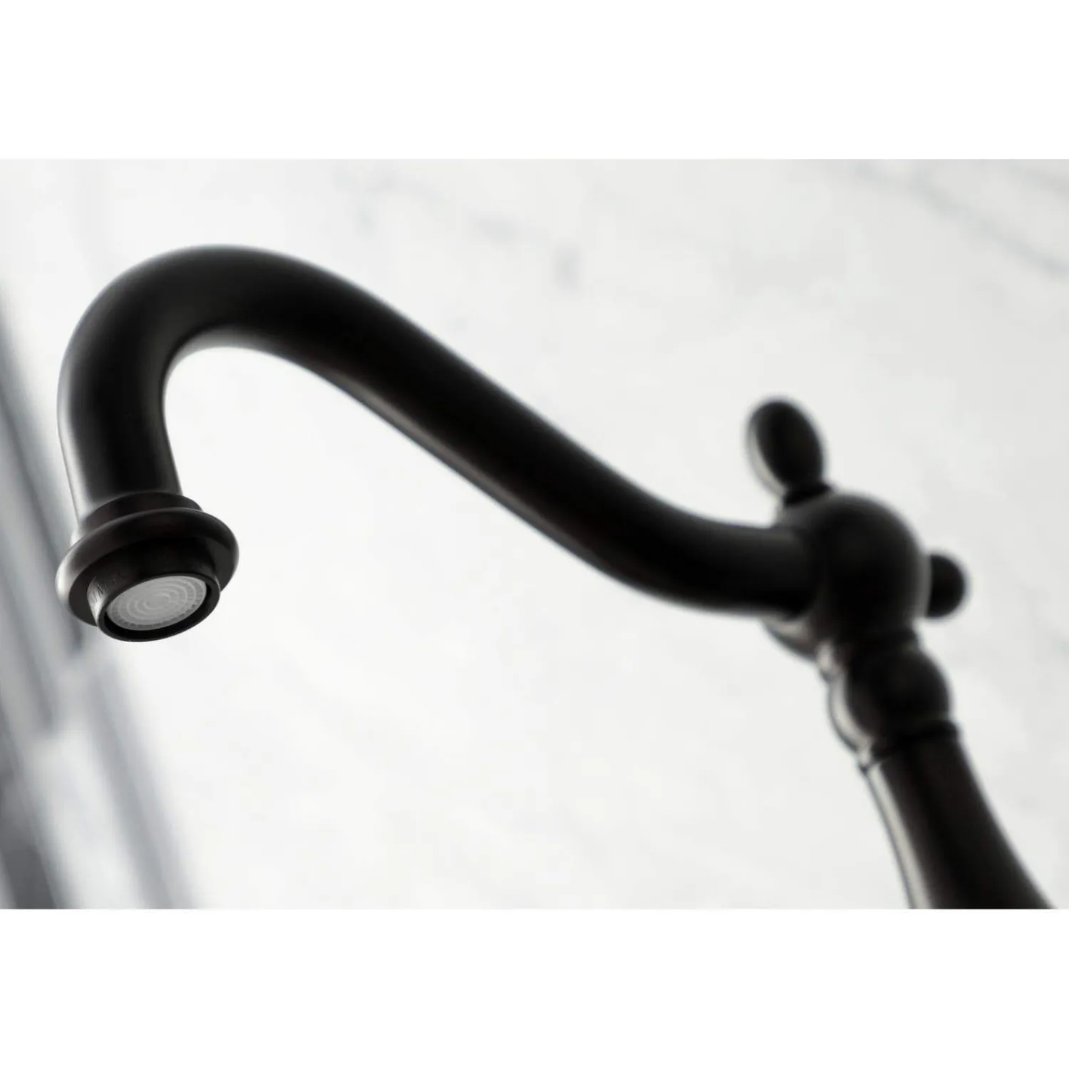 Discount KS126XPKLBS-P Duchess Wall Mount Bridge Kitchen Faucet with Brass Sprayer Wall Mounted Kitchen Faucets