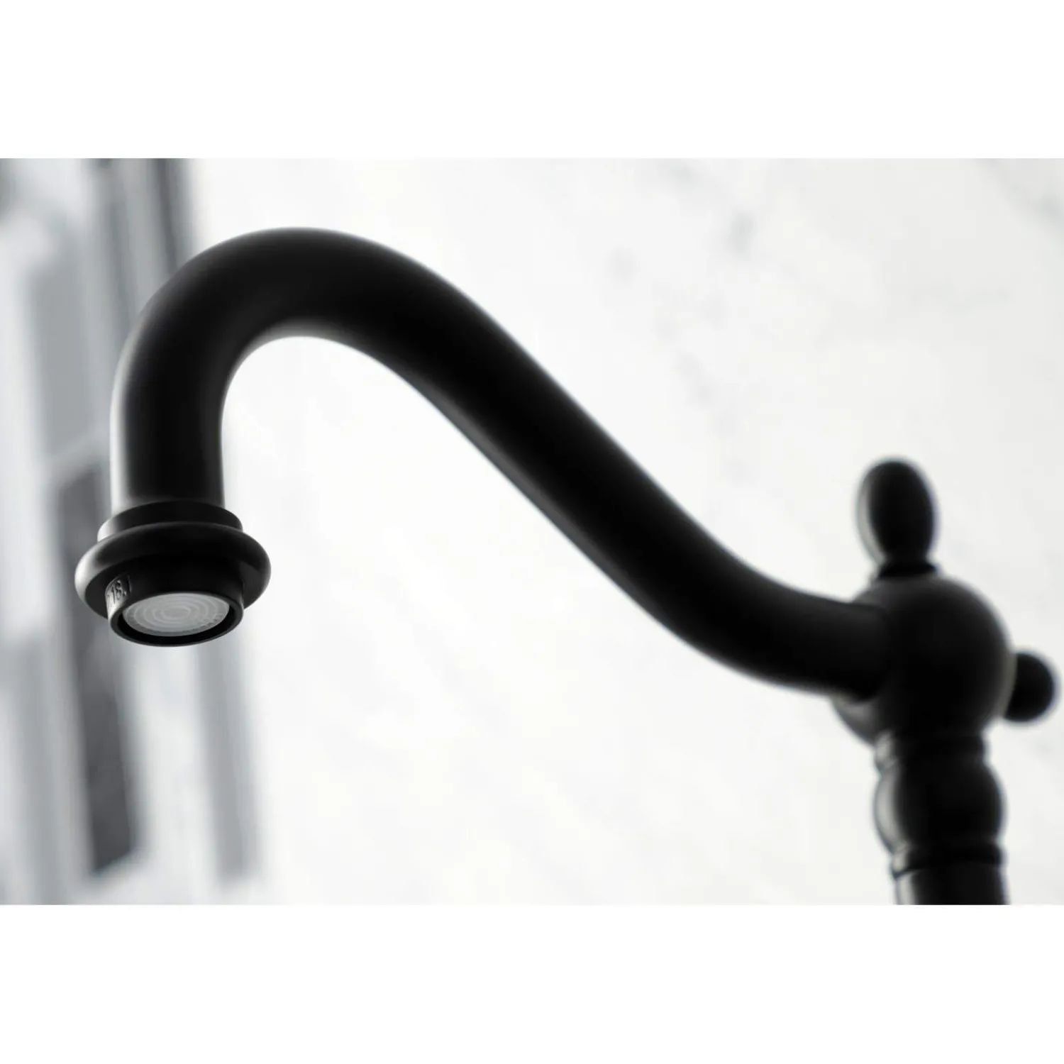 Discount KS126XPKLBS-P Duchess Wall Mount Bridge Kitchen Faucet with Brass Sprayer Wall Mounted Kitchen Faucets