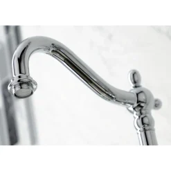 Discount KS126XPKLBS-P Duchess Wall Mount Bridge Kitchen Faucet with Brass Sprayer Wall Mounted Kitchen Faucets