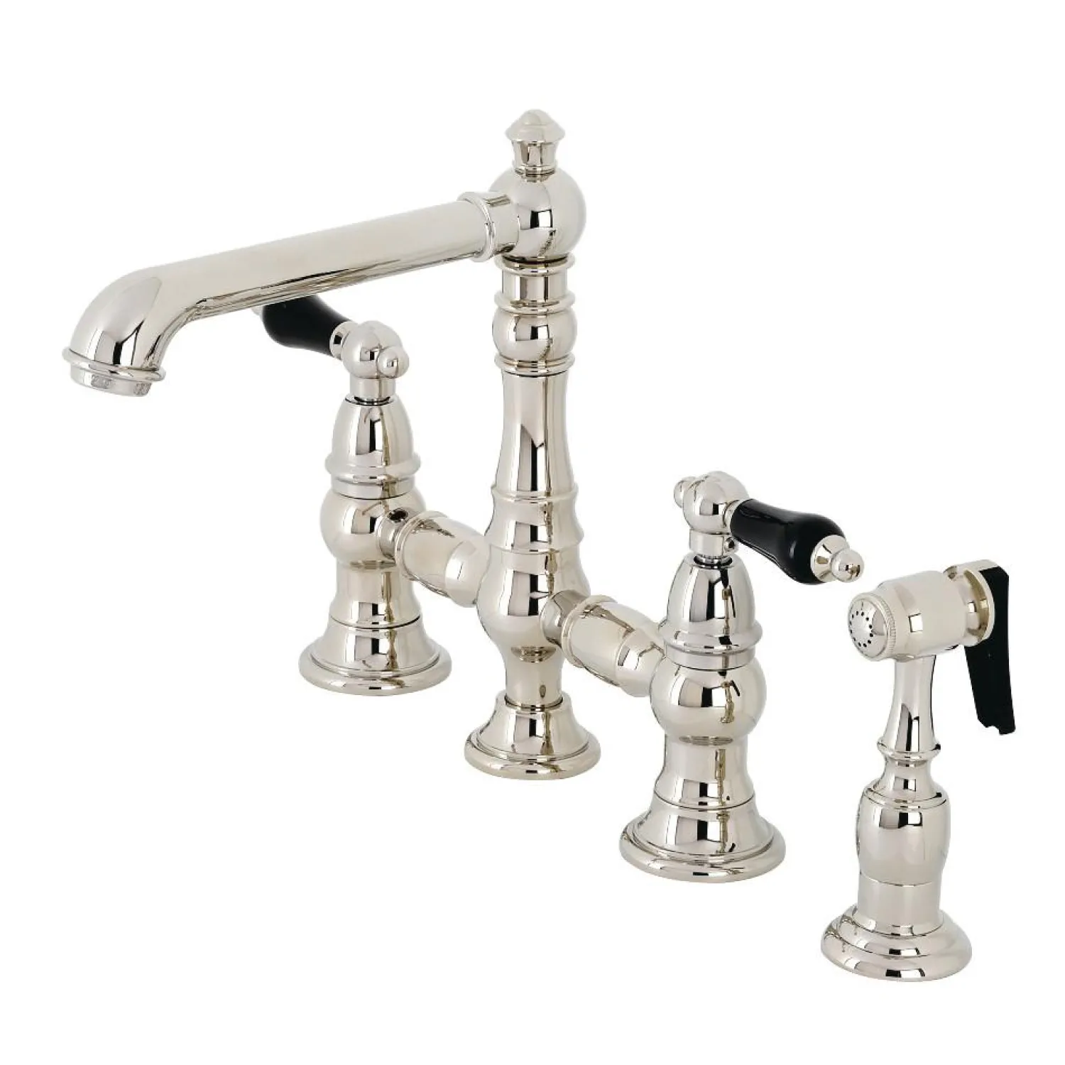 Sale KS727XPKLBS-P Duchess Bridge Kitchen Faucet with Brass Sprayer Bridge Faucets
