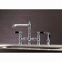 Sale KS727XPKLBS-P Duchess Bridge Kitchen Faucet with Brass Sprayer Bridge Faucets