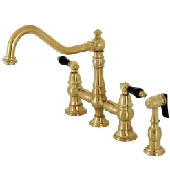 Discount KS327XPKLBS-P Duchess Bridge Kitchen Faucet with Brass Sprayer Bridge Faucets