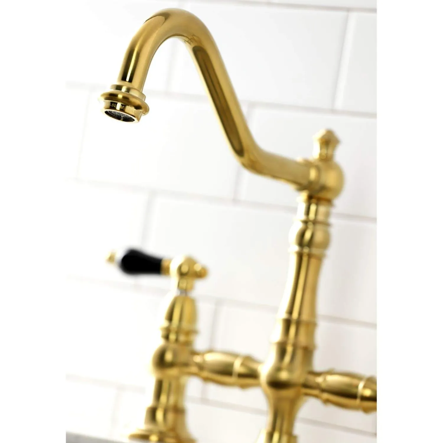 Discount KS327XPKLBS-P Duchess Bridge Kitchen Faucet with Brass Sprayer Bridge Faucets