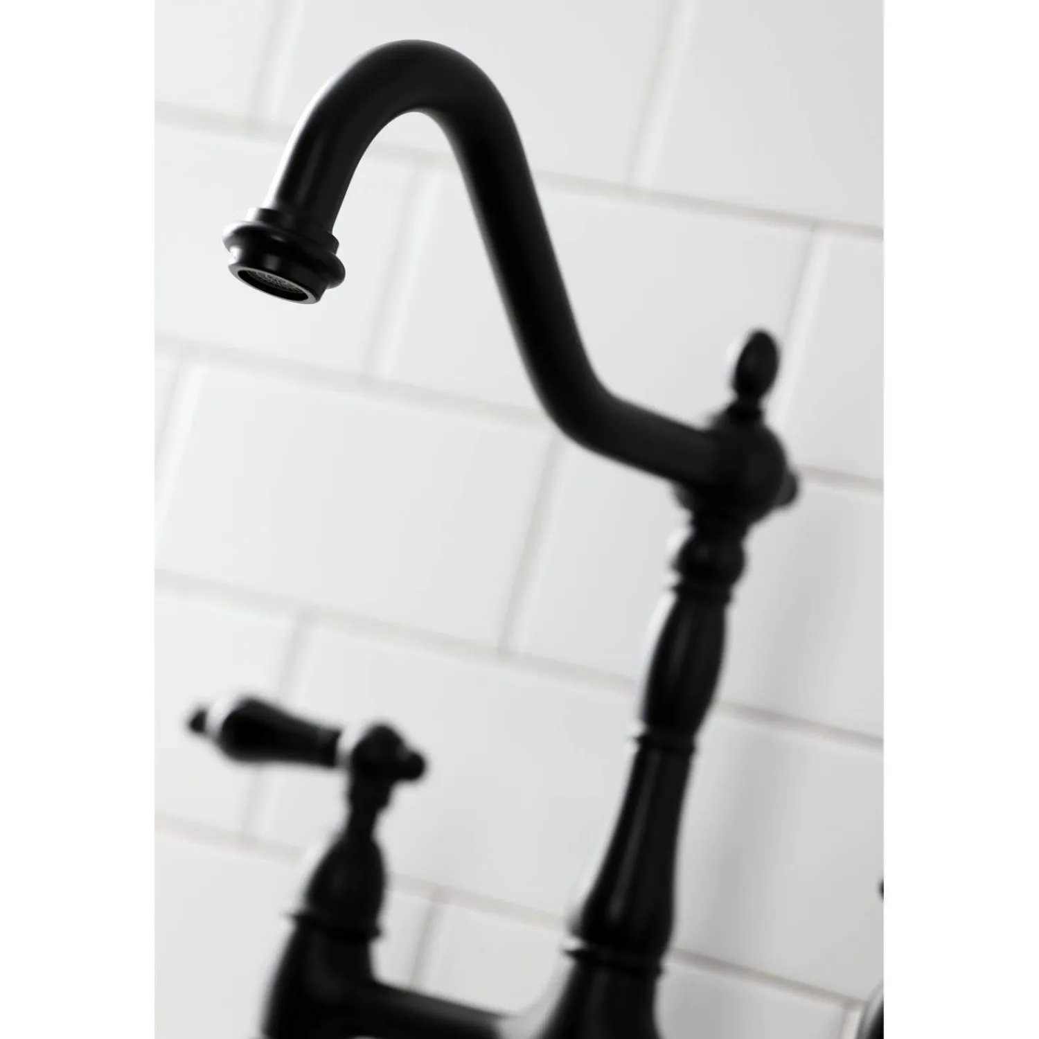Clearance KS127XPKLBS-P Duchess Bridge Kitchen Faucet with Brass Sprayer Bridge Faucets