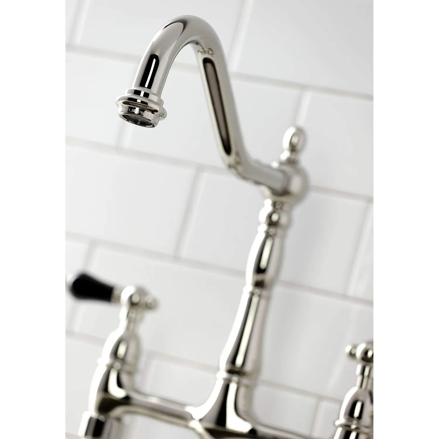Clearance KS127XPKLBS-P Duchess Bridge Kitchen Faucet with Brass Sprayer Bridge Faucets