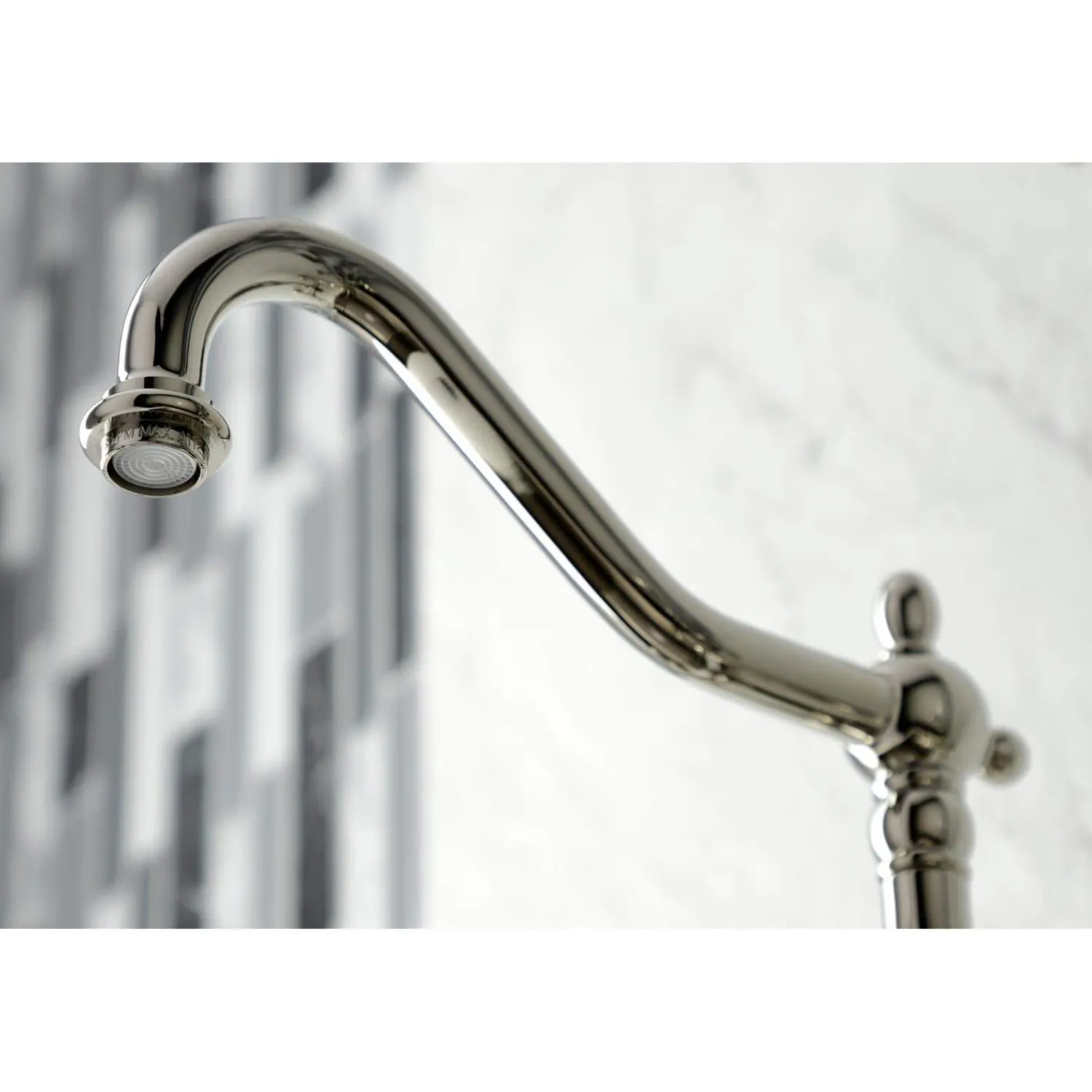 Clearance KS124XPKLBS-P Duchess Two-Handle Wall Mount Bridge Kitchen Faucet with Brass Sprayer Wall Mounted Kitchen Faucets