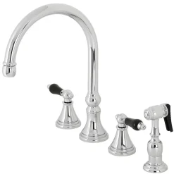 New KS279XPKLBS-P Duchess Widespread Kitchen Faucet with Brass Sprayer Widespread Kitchen Faucets