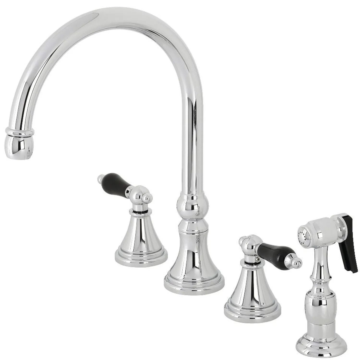 New KS279XPKLBS-P Duchess Widespread Kitchen Faucet with Brass Sprayer Widespread Kitchen Faucets