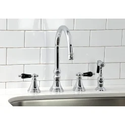 New KS279XPKLBS-P Duchess Widespread Kitchen Faucet with Brass Sprayer Widespread Kitchen Faucets