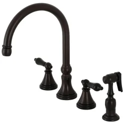 New KS279XPKLBS-P Duchess Widespread Kitchen Faucet with Brass Sprayer Widespread Kitchen Faucets