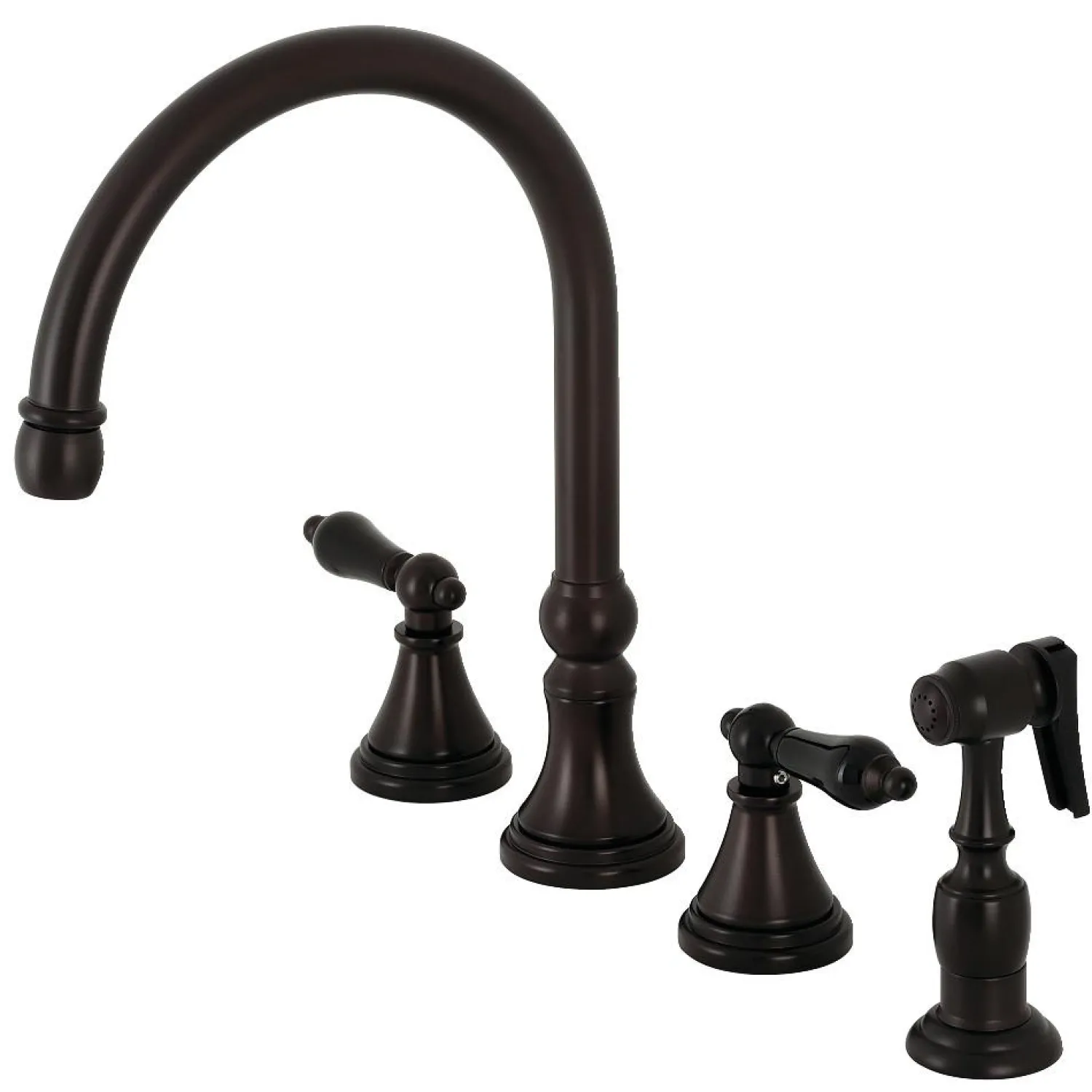 New KS279XPKLBS-P Duchess Widespread Kitchen Faucet with Brass Sprayer Widespread Kitchen Faucets
