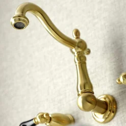 New KS125XPKL-P Duchess Two-Handle Wall Mount Bathroom Faucet Wall Mount
