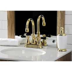 Best KS261XPKL-P Duchess 4 in. Centerset Bathroom Faucet with Brass Pop-Up 4