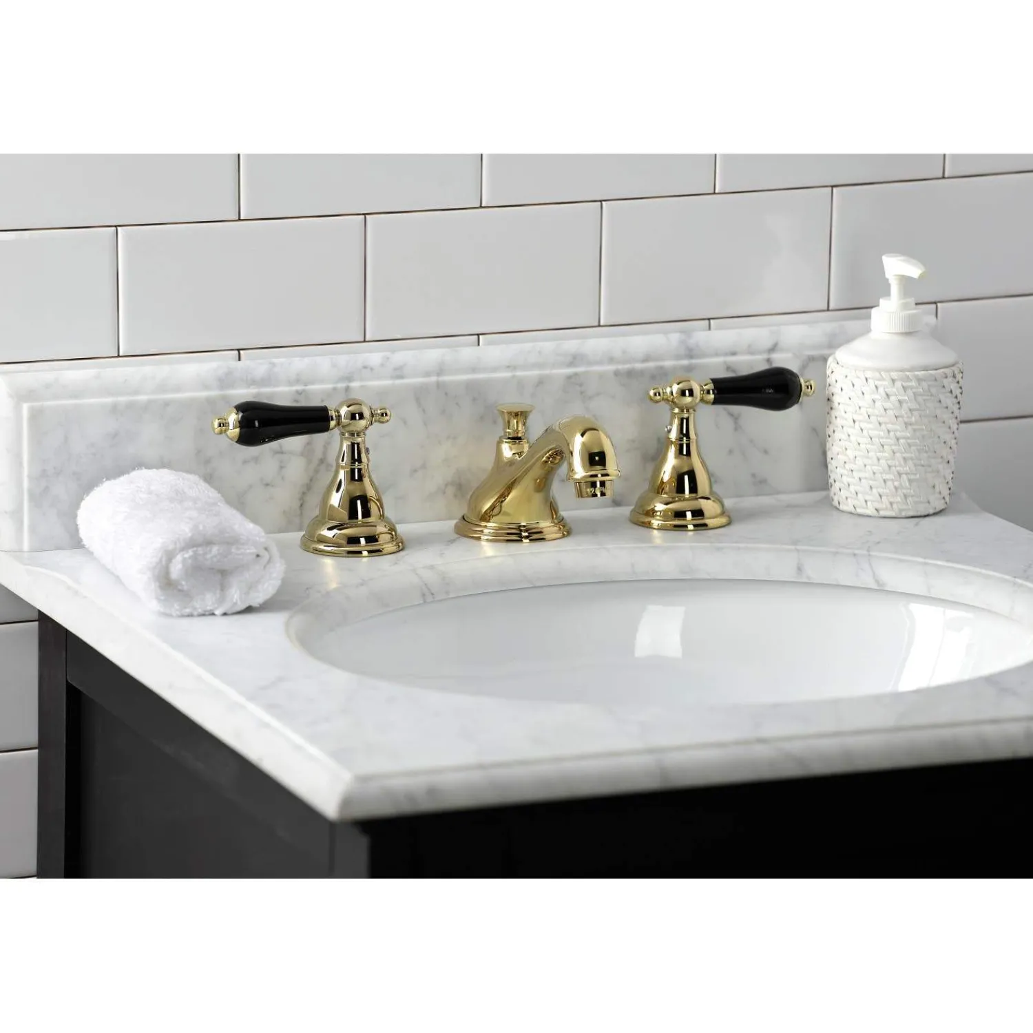 New KS556XPKL-P Duchess Widespread Bathroom Faucet with Brass Pop-Up 8" Widespread