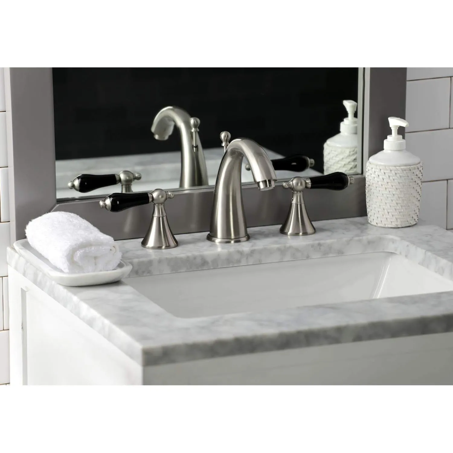Outlet KS297XPKL-P Duchess Widespread Bathroom Faucet with Brass Pop-Up 8" Widespread