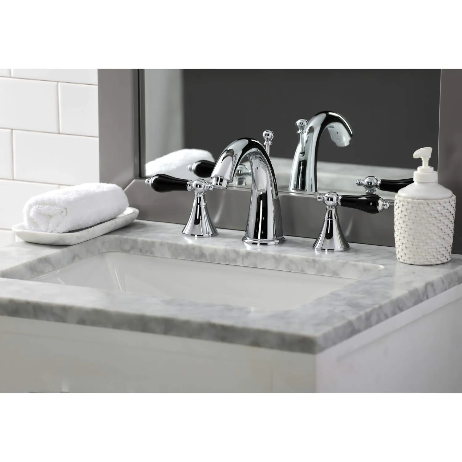 Outlet KS297XPKL-P Duchess Widespread Bathroom Faucet with Brass Pop-Up 8" Widespread