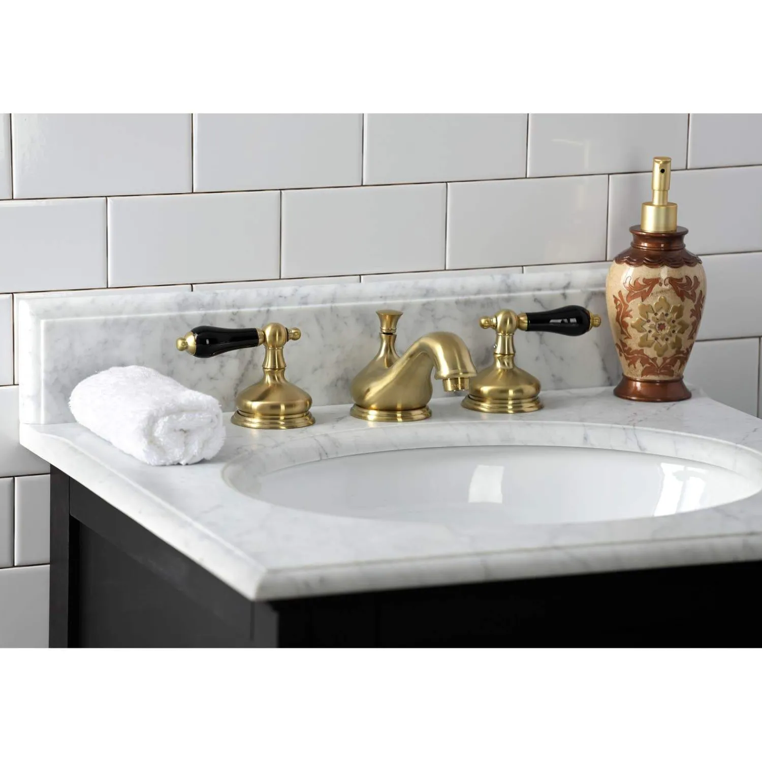 New KS116XPKL-P Duchess Widespread Bathroom Faucet with Brass Pop-Up 8" Widespread