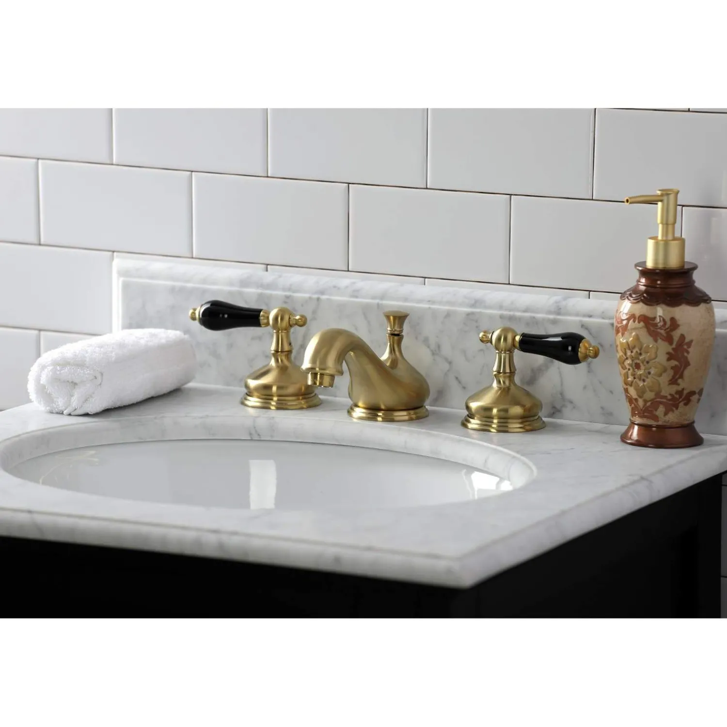New KS116XPKL-P Duchess Widespread Bathroom Faucet with Brass Pop-Up 8" Widespread