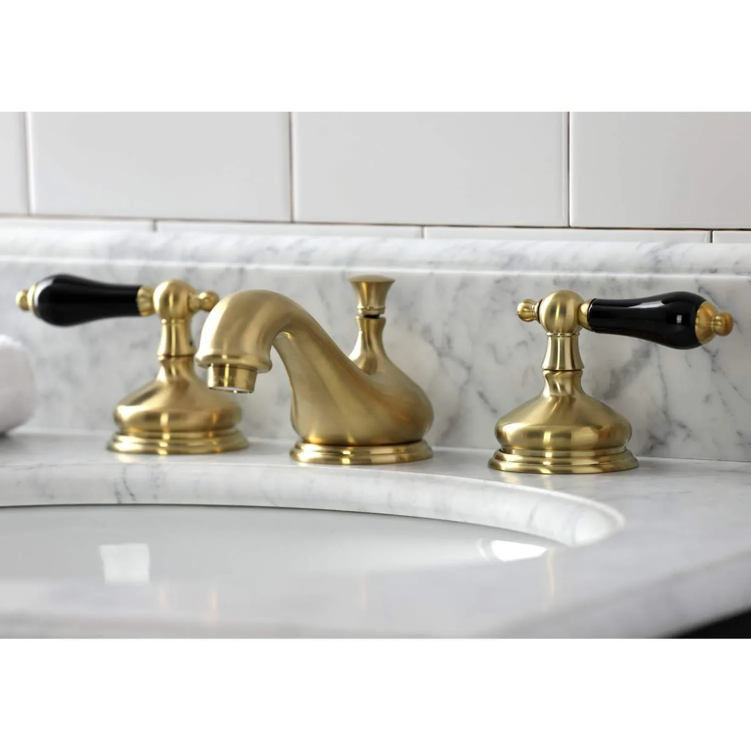 New KS116XPKL-P Duchess Widespread Bathroom Faucet with Brass Pop-Up 8" Widespread