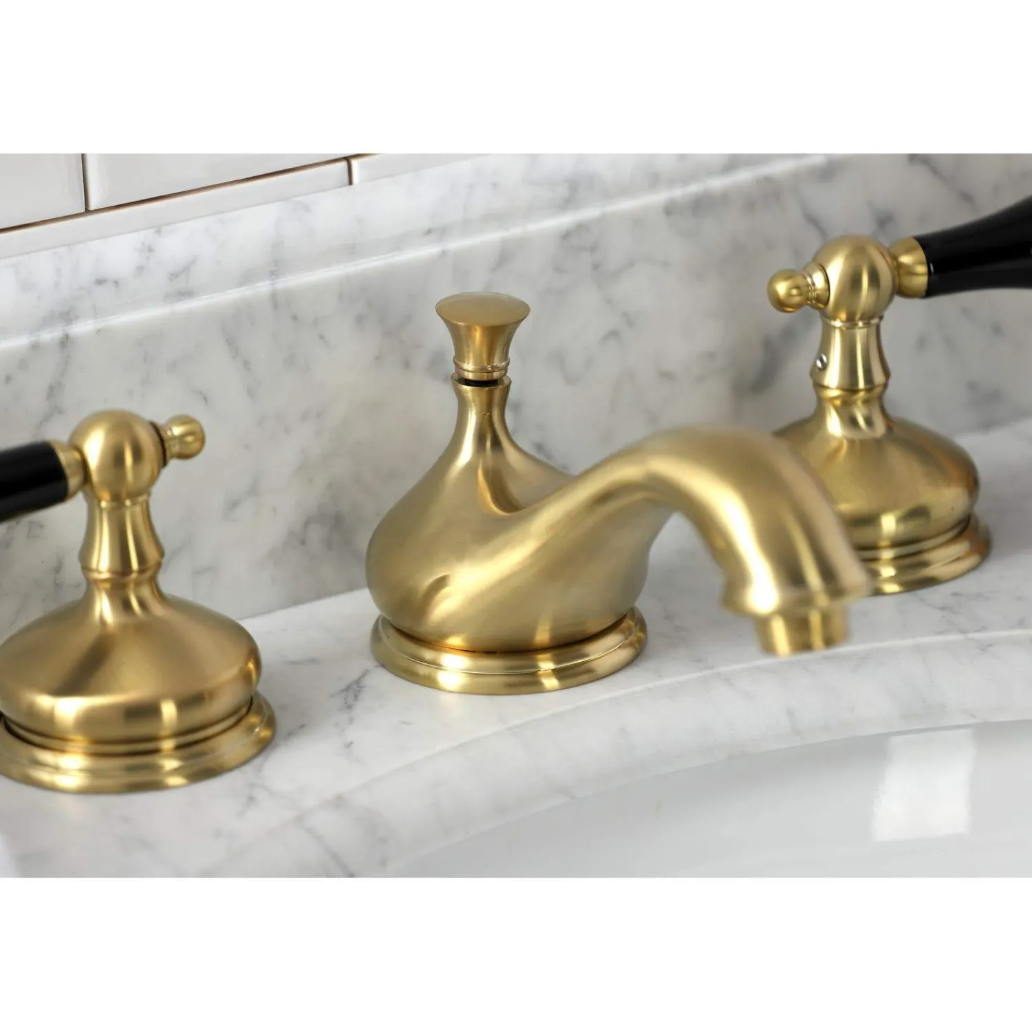 New KS116XPKL-P Duchess Widespread Bathroom Faucet with Brass Pop-Up 8" Widespread
