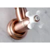 Outlet KS310XPX-P Restoration Two-Handle Wall Mount Pot Filler Wall Mounted Kitchen Faucets
