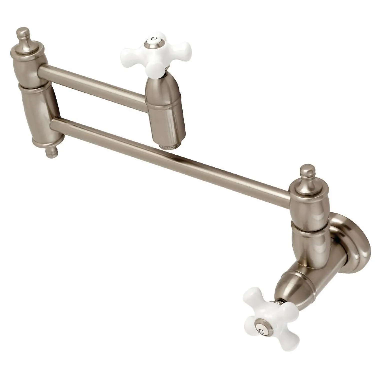Outlet KS310XPX-P Restoration Two-Handle Wall Mount Pot Filler Wall Mounted Kitchen Faucets