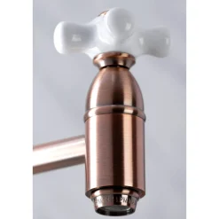 Outlet KS310XPX-P Restoration Two-Handle Wall Mount Pot Filler Wall Mounted Kitchen Faucets
