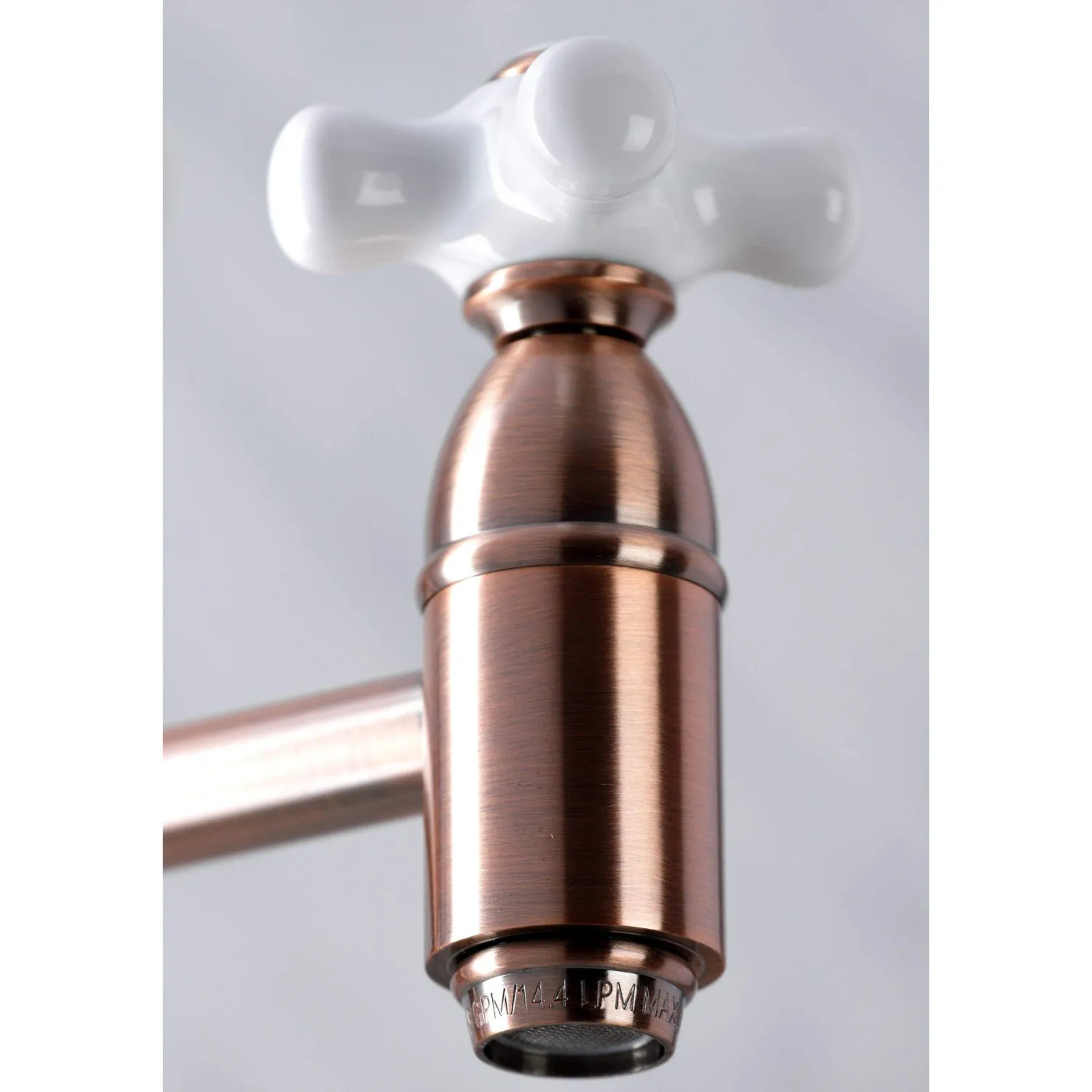 Outlet KS310XPX-P Restoration Two-Handle Wall Mount Pot Filler Wall Mounted Kitchen Faucets