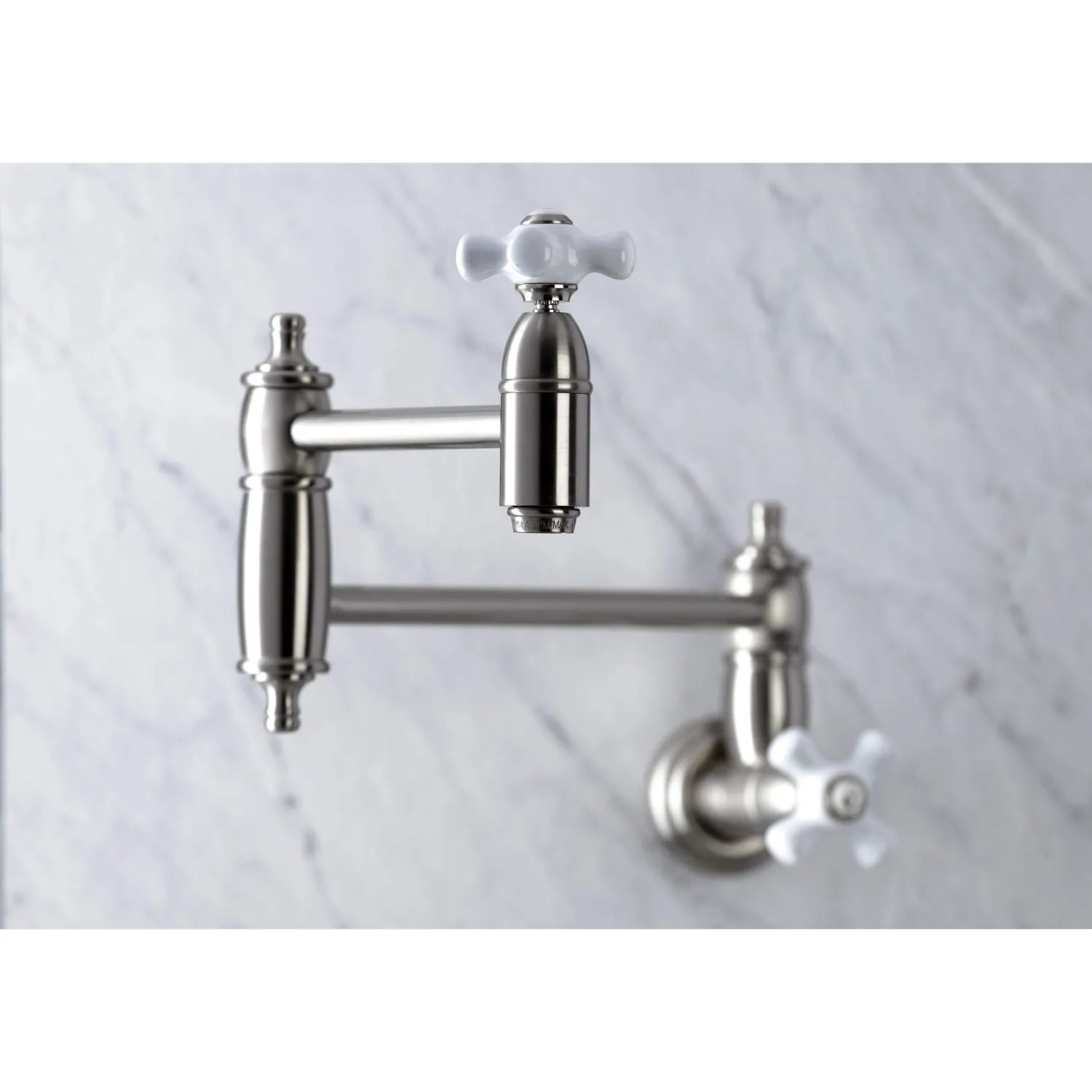 Outlet KS310XPX-P Restoration Two-Handle Wall Mount Pot Filler Wall Mounted Kitchen Faucets