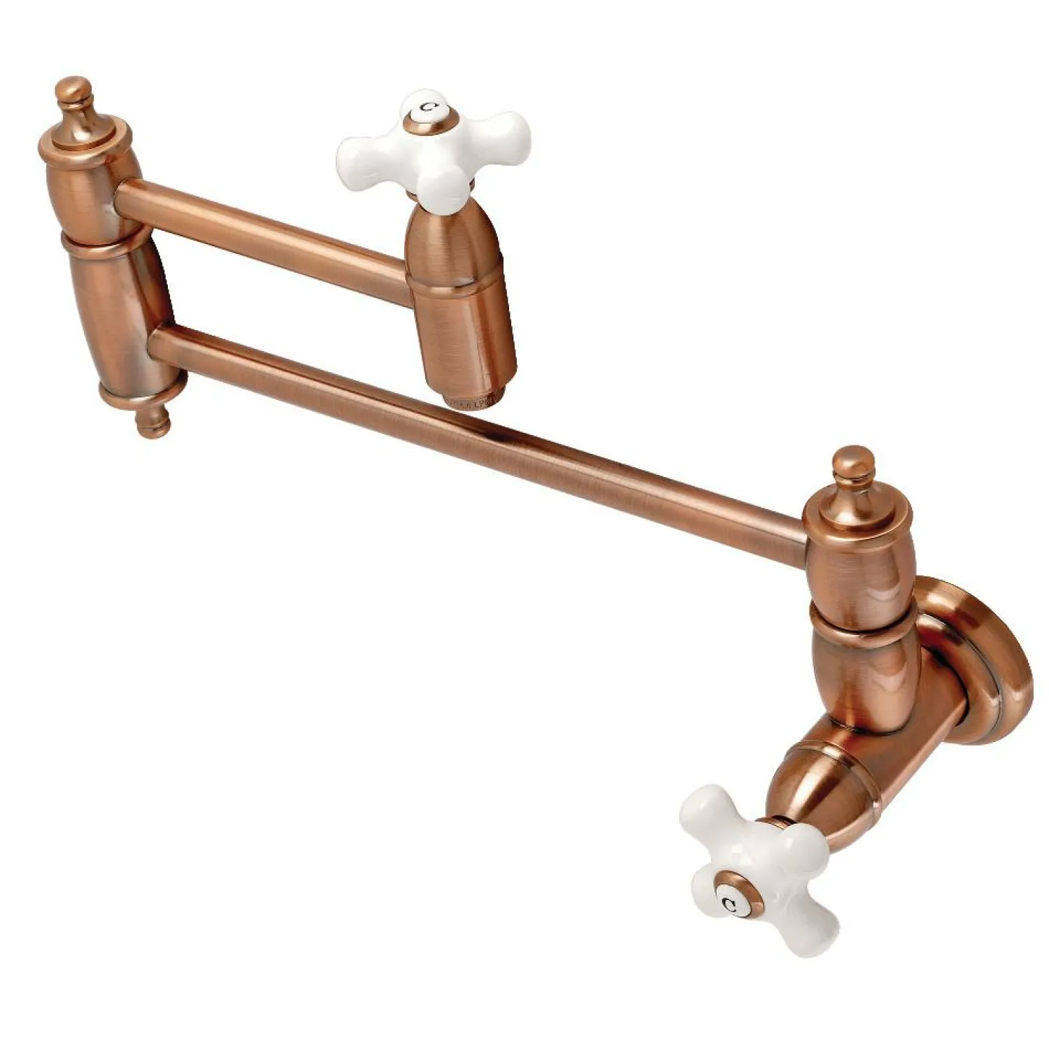 Outlet KS310XPX-P Restoration Two-Handle Wall Mount Pot Filler Wall Mounted Kitchen Faucets