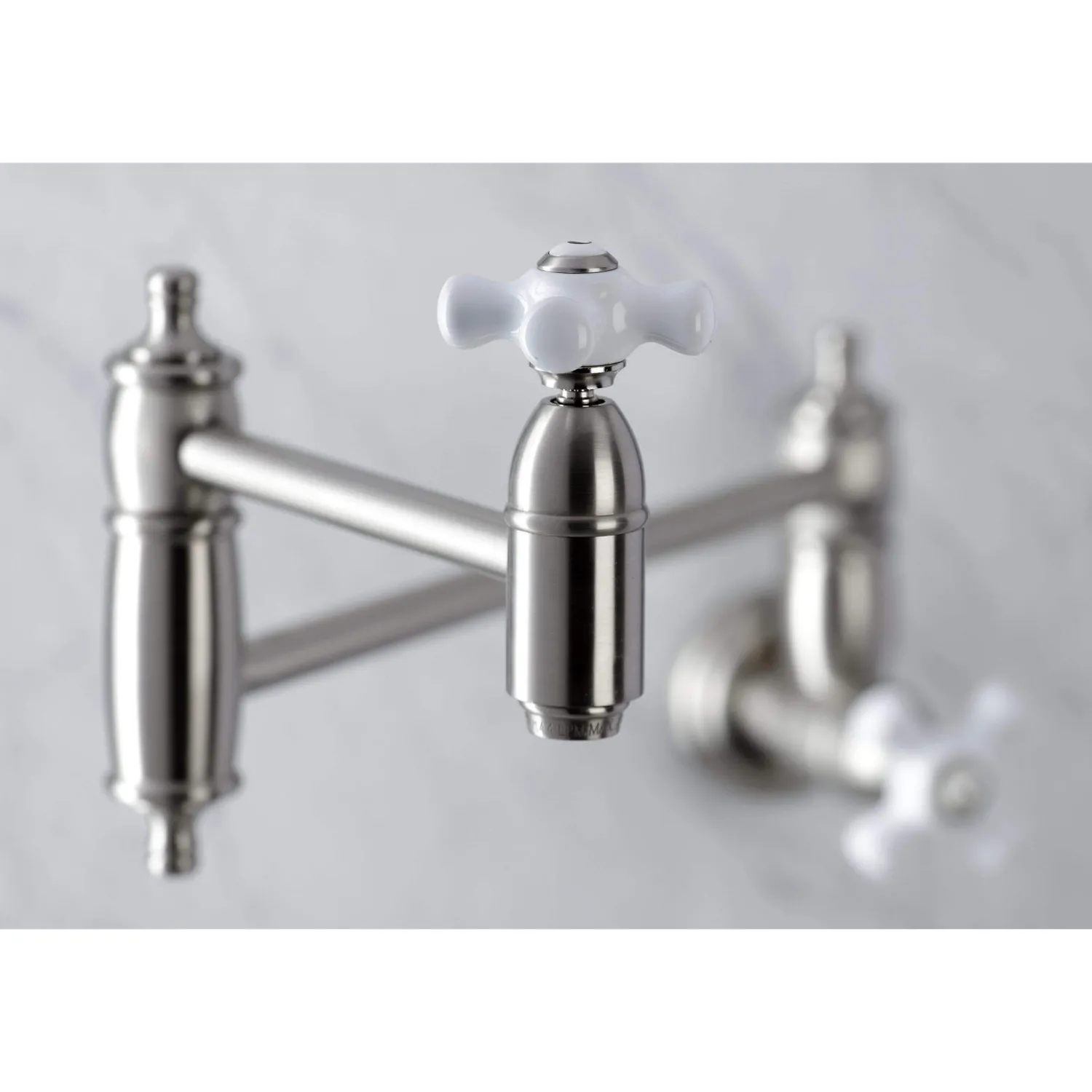 Outlet KS310XPX-P Restoration Two-Handle Wall Mount Pot Filler Wall Mounted Kitchen Faucets