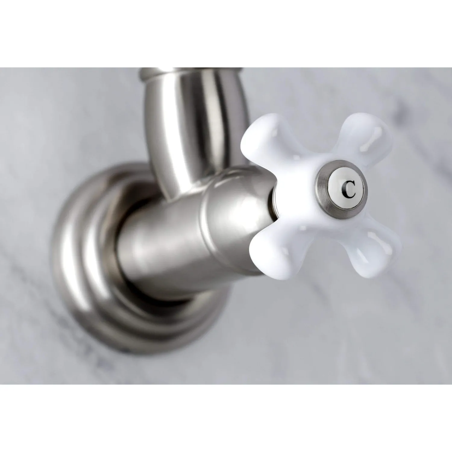 Outlet KS310XPX-P Restoration Two-Handle Wall Mount Pot Filler Wall Mounted Kitchen Faucets